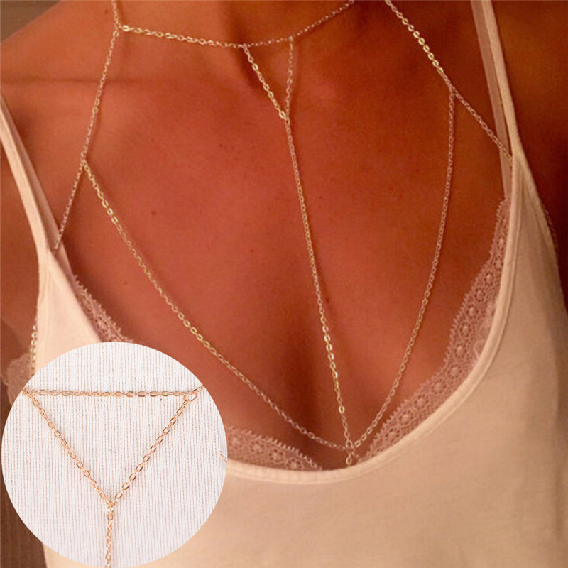 Body Jewelry Necklace - Goud Zilver Fashion Link Ketting Bh
