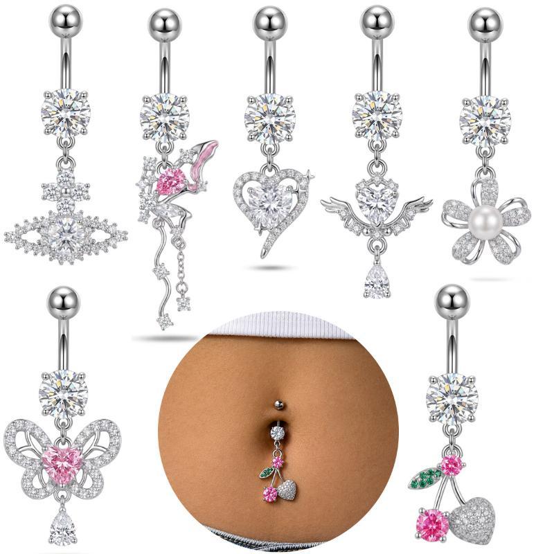 Body Jewelry Surgical Steel - 1 Stuks Dangle Navel Ringen Chirurgisch