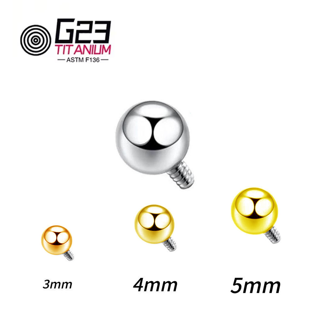 Body Jewelry Replacement Ball - Groothandel 10/50 stuks Titanium 14G 16G