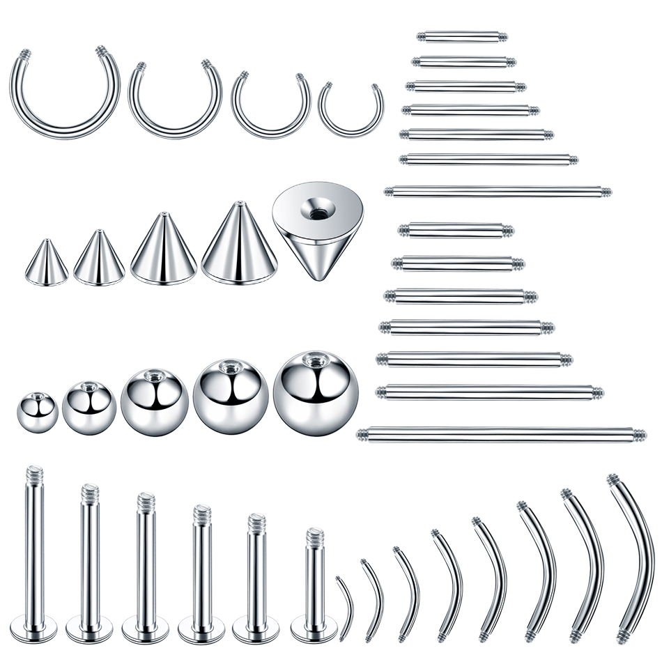 Body Jewelry Replacement Ball - 100 stks/partij Stalen Oorbel Barbell Tepel