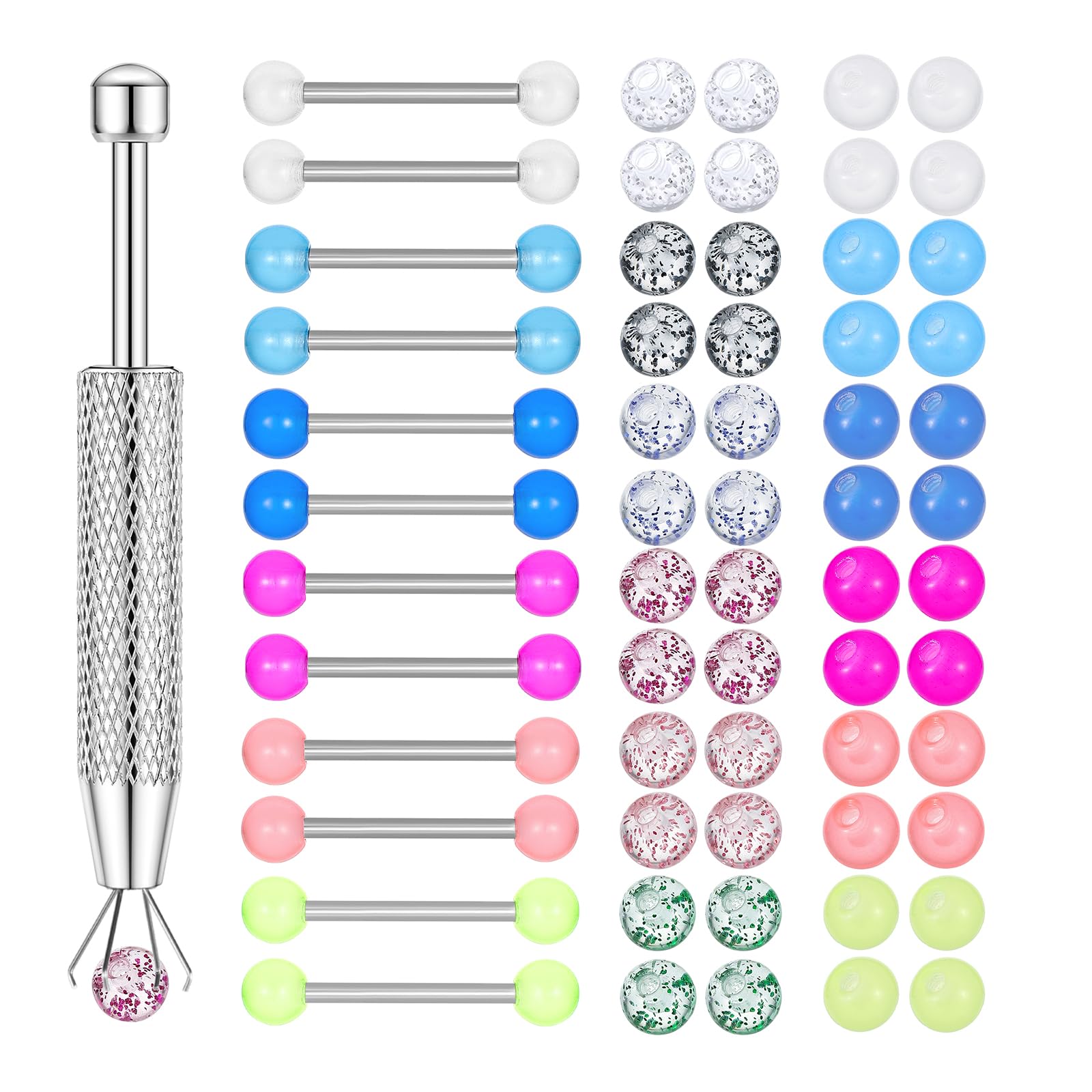 Body Jewelry Replacement Ball - 12PCS Barbell tepel ringen 48PCS vervanging