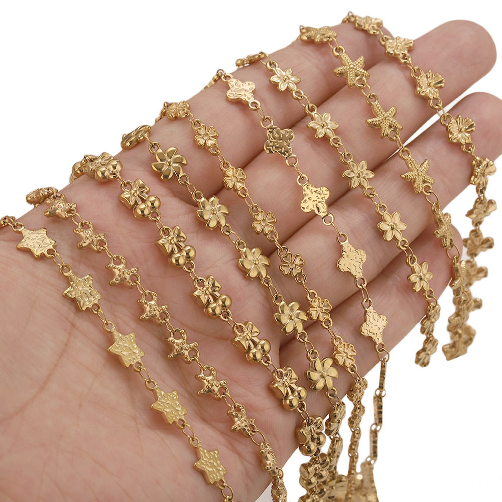 1 meter roestvrijstalen bloems - Body Jewelry Necklace recensie en prijs