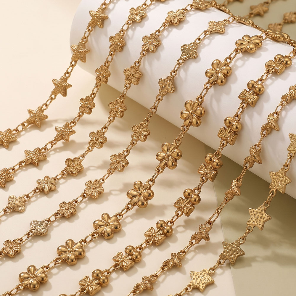 1 meter roestvrijstalen bloems - Body Jewelry Necklace recensie en prijs