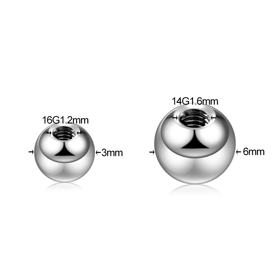 10 stks/partij Titanium Draad  - Body Jewelry Replacement Ball recensie en prijs