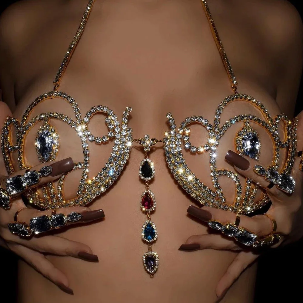 Luxe Strass Bikini Bh Geometri - Body Jewelry Retainers recensie en prijs