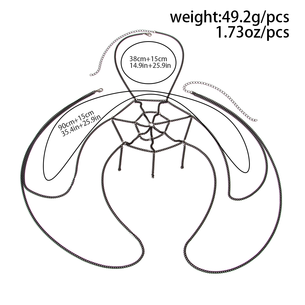 KunJoe Creatieve Sexy Spider W - Body Jewelry Necklace recensie en prijs