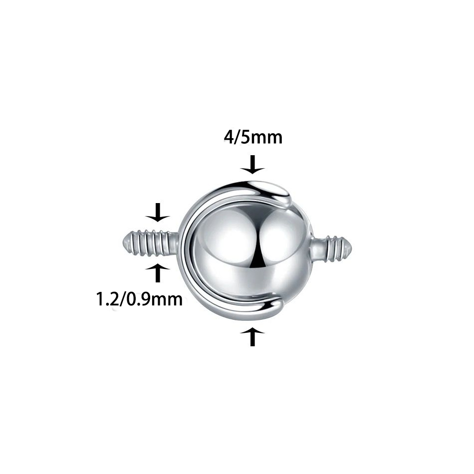 1Pc 16G/14G 4/5Mm Industriële  - Body Jewelry Replacement Ball recensie en prijs
