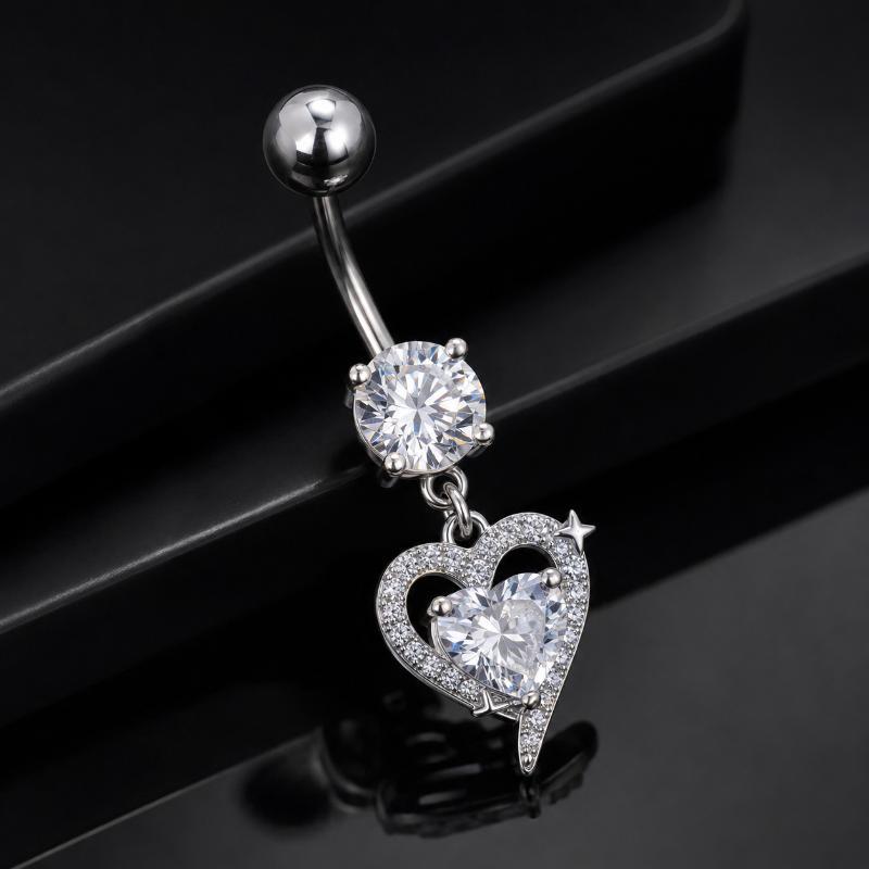 1 Stuks Dangle Navel Ringen Ch - Body Jewelry Surgical Steel recensie en prijs