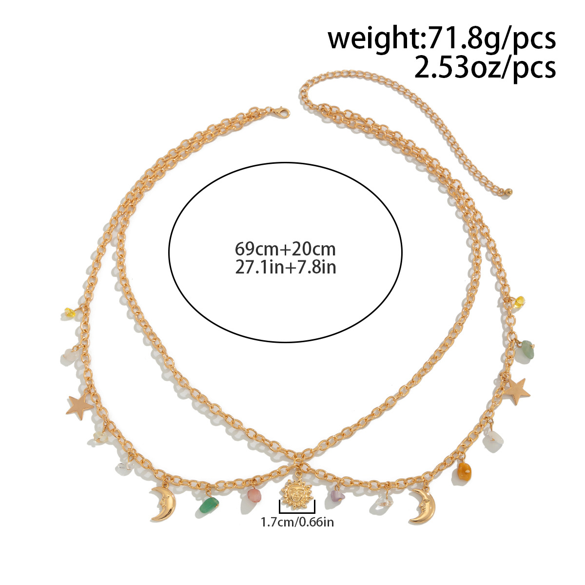 Boho Ster Maan Zon Hanger Tail - Body Jewelry For You recensie en prijs