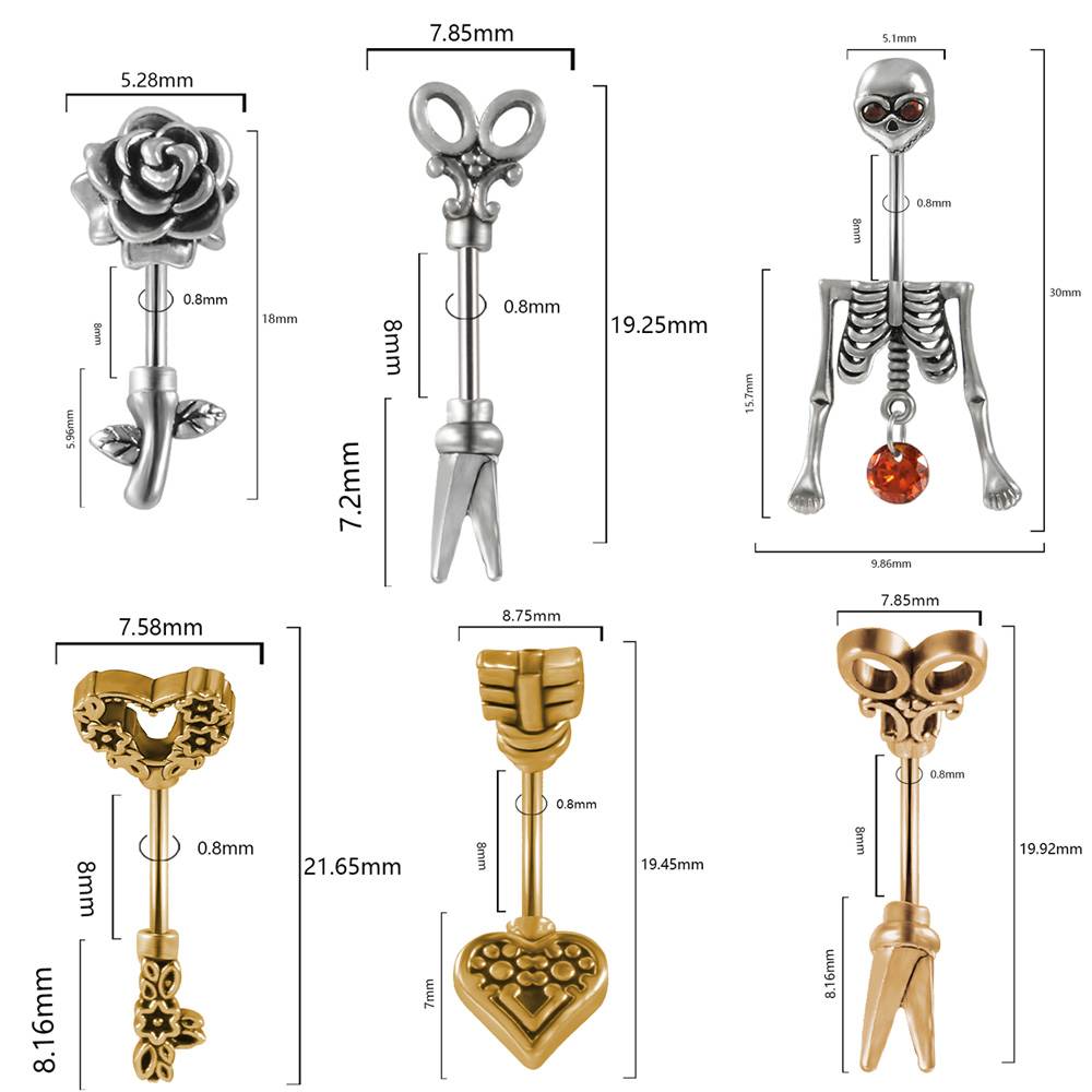 1Pc Vintage Chirurgisch Staal  - Body Jewelry Surgical Steel recensie en prijs