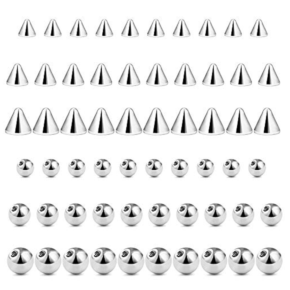 Wkoud 60Pcs 14G 16G 3-5Mm 316l - Body Jewelry Replacement Ball recensie en prijs