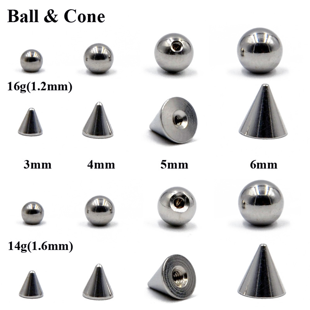 100 stks/partij Staal 14G 16G  - Body Jewelry Replacement Ball recensie en prijs