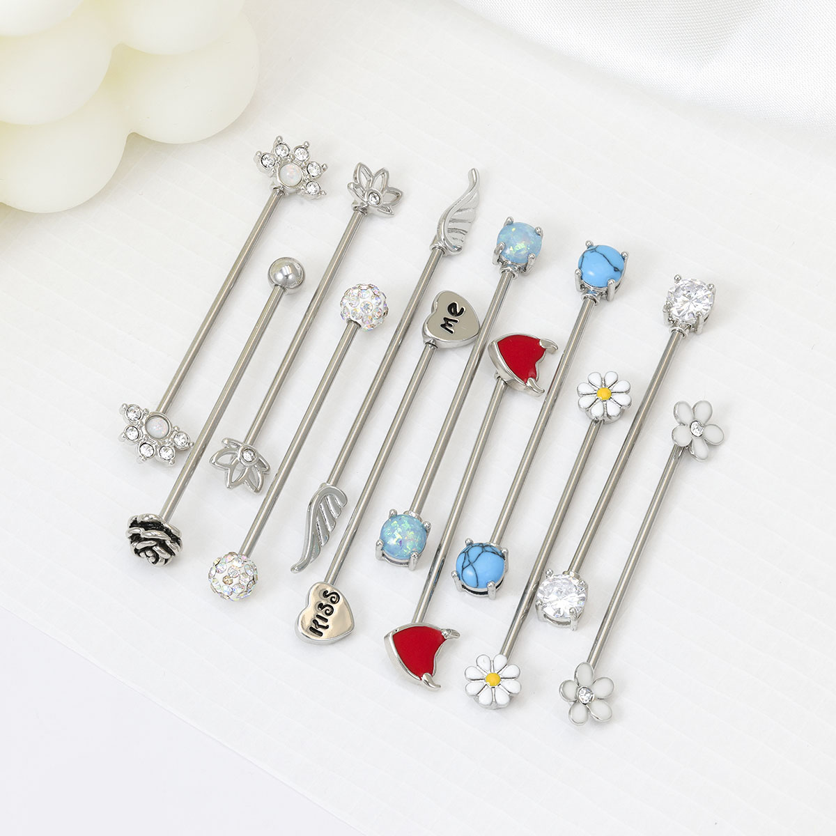 16G Pijlen Harten Industriële  - Body Jewelry Surgical Steel recensie en prijs