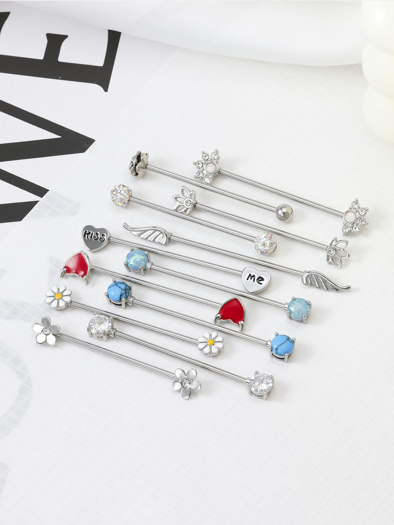 16G Pijlen Harten Industriële  - Body Jewelry Surgical Steel recensie en prijs