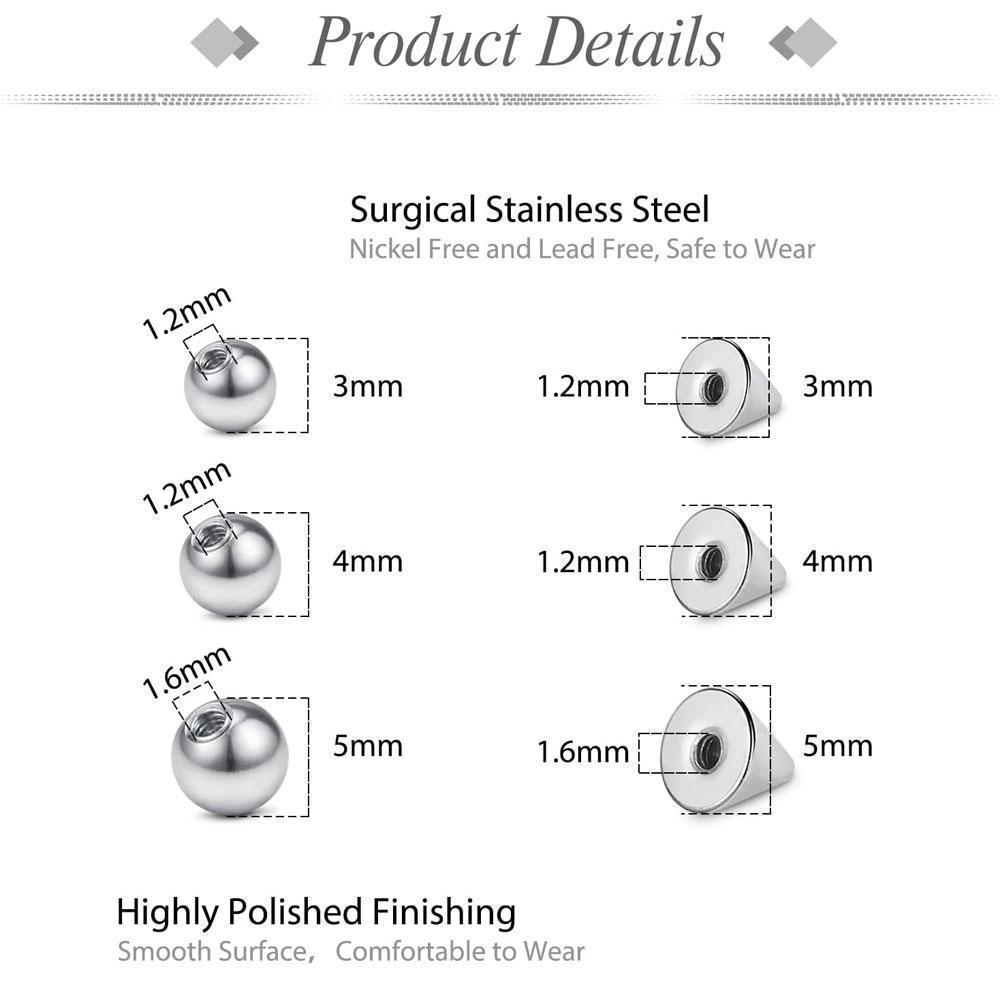 1-157 Stuks Set Fake Wenkbrauw - Body Jewelry Replacement Ball recensie en prijs