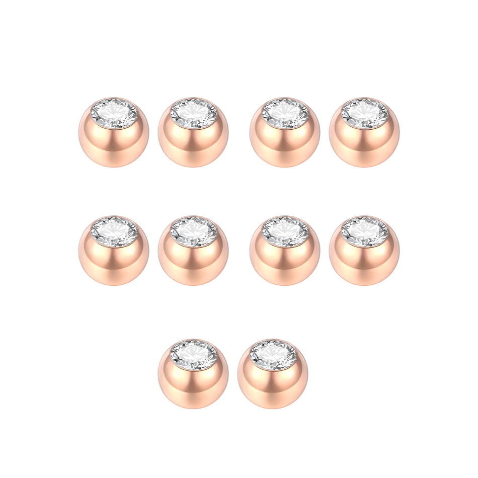 10Pcs Staal Piercing Ballen Cz - Body Jewelry Replacement Ball recensie en prijs