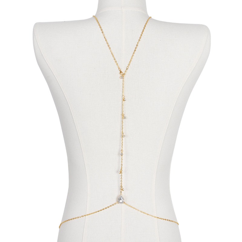 Bruid Backless Strass Waterdro - Body Jewelry Necklace recensie en prijs