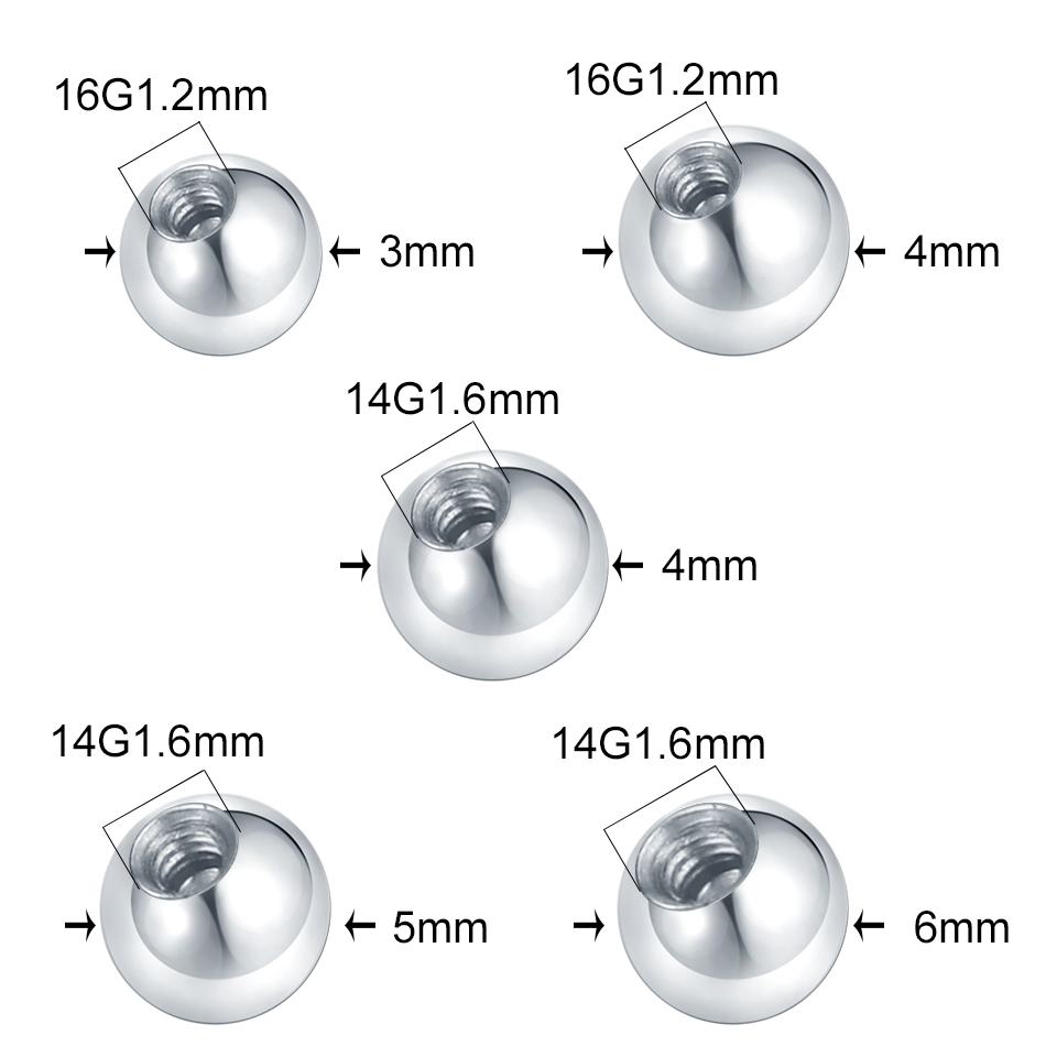 10Pc Rvs Schroef Ballen Vervan - Body Jewelry Replacement Ball recensie en prijs
