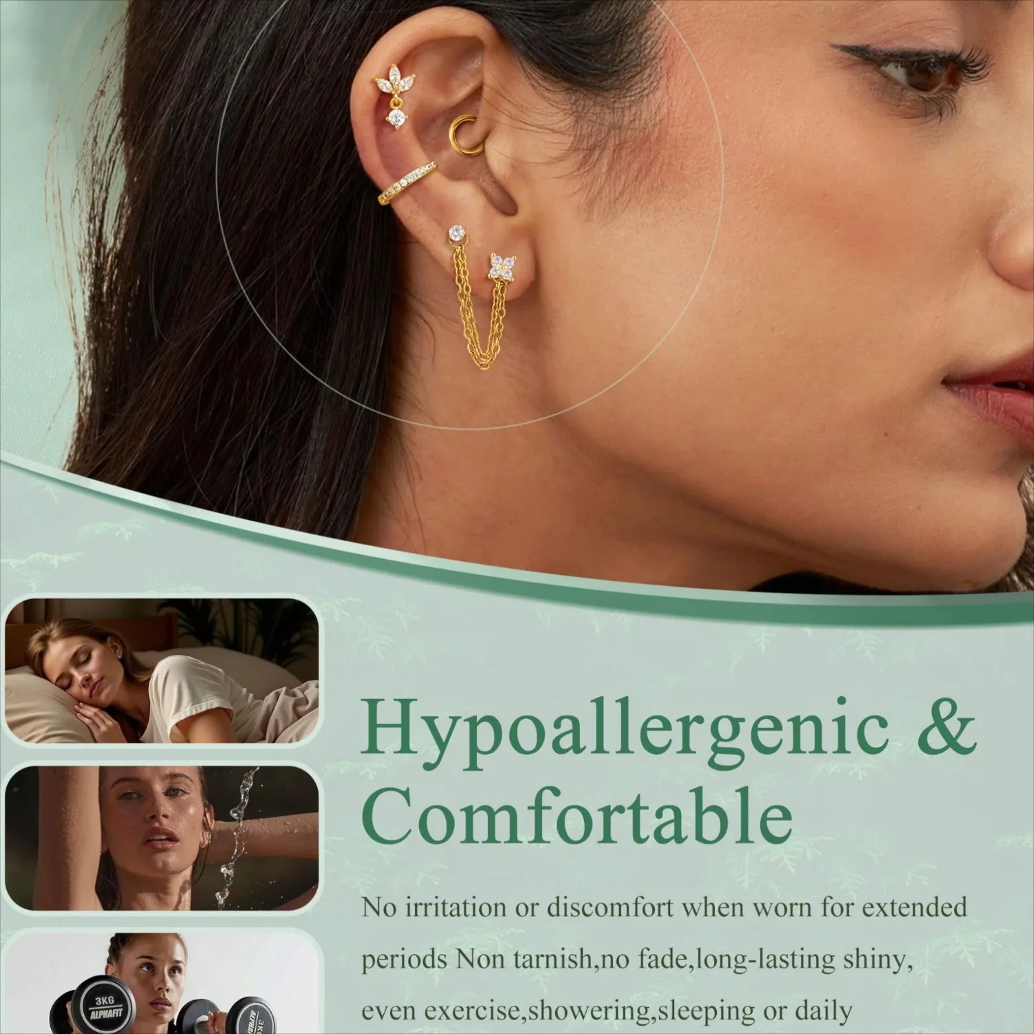 16 Gauge kraakbeenoorbellen vo - Body Jewelry Surgical Steel recensie en prijs