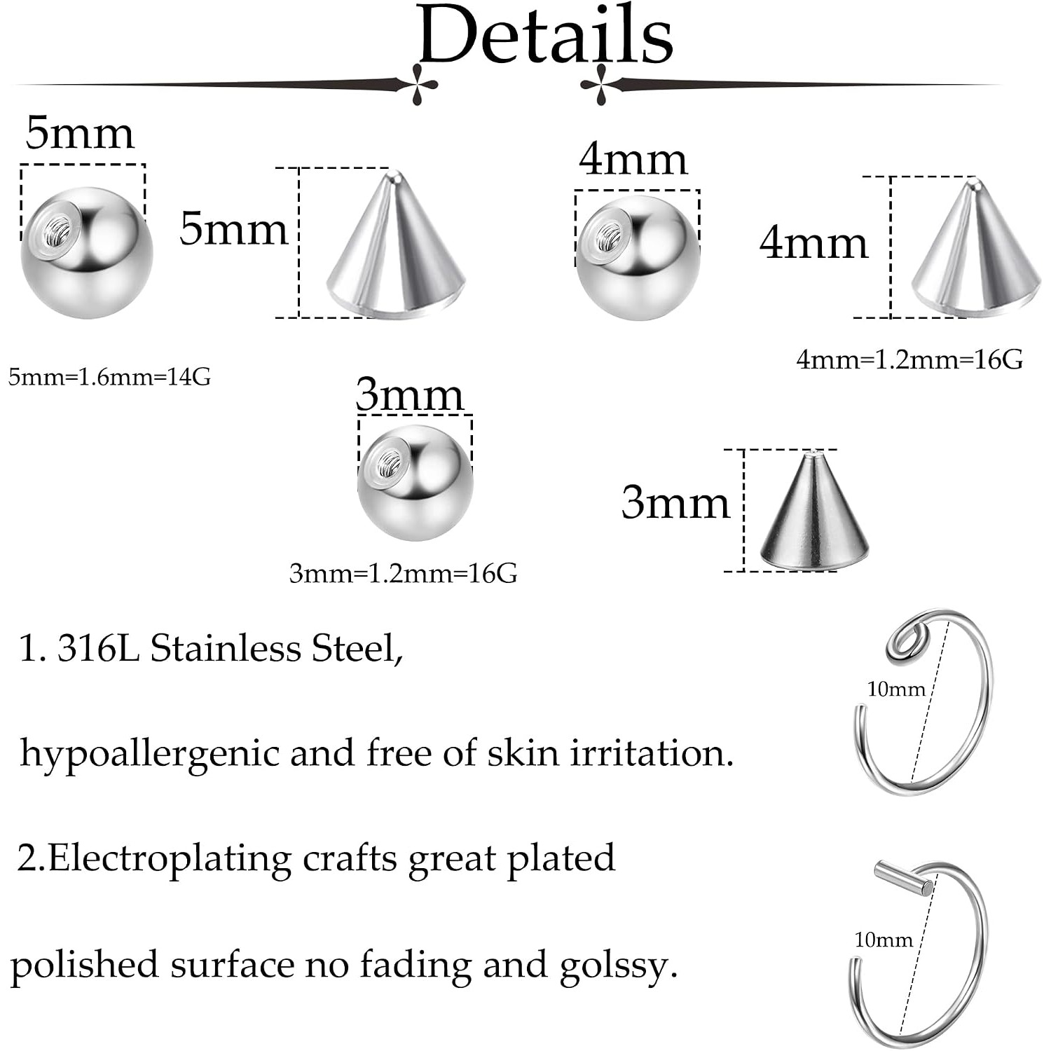 Drperfect Fake Wenkbrauw Ring  - Body Jewelry Replacement Ball recensie en prijs