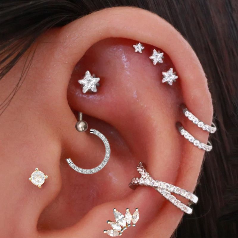 Helix Piercing Ster Oorbellen  - Body Jewelry Surgical Steel recensie en prijs